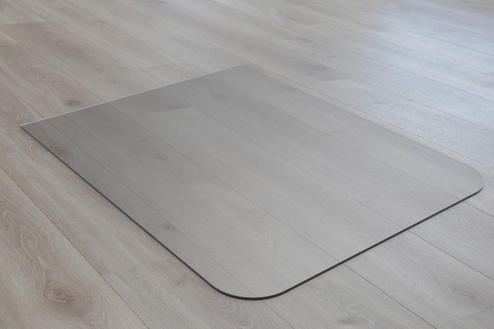 Floor plate tempered glass w/rounded corners 850x650mm