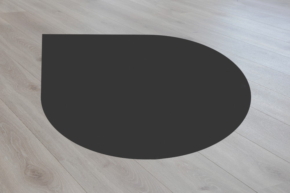 Floor plate in enamelled steel drop for corner 114cm x 94cm