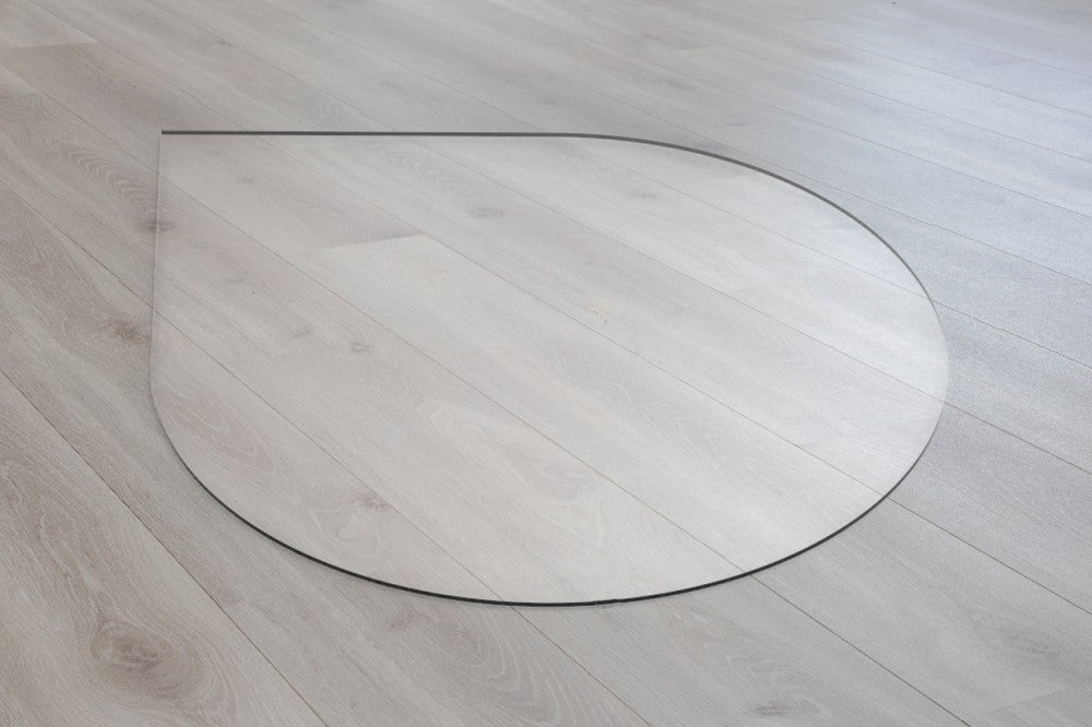 Floor plate tempered glass drop for corner 114cm x 94cm